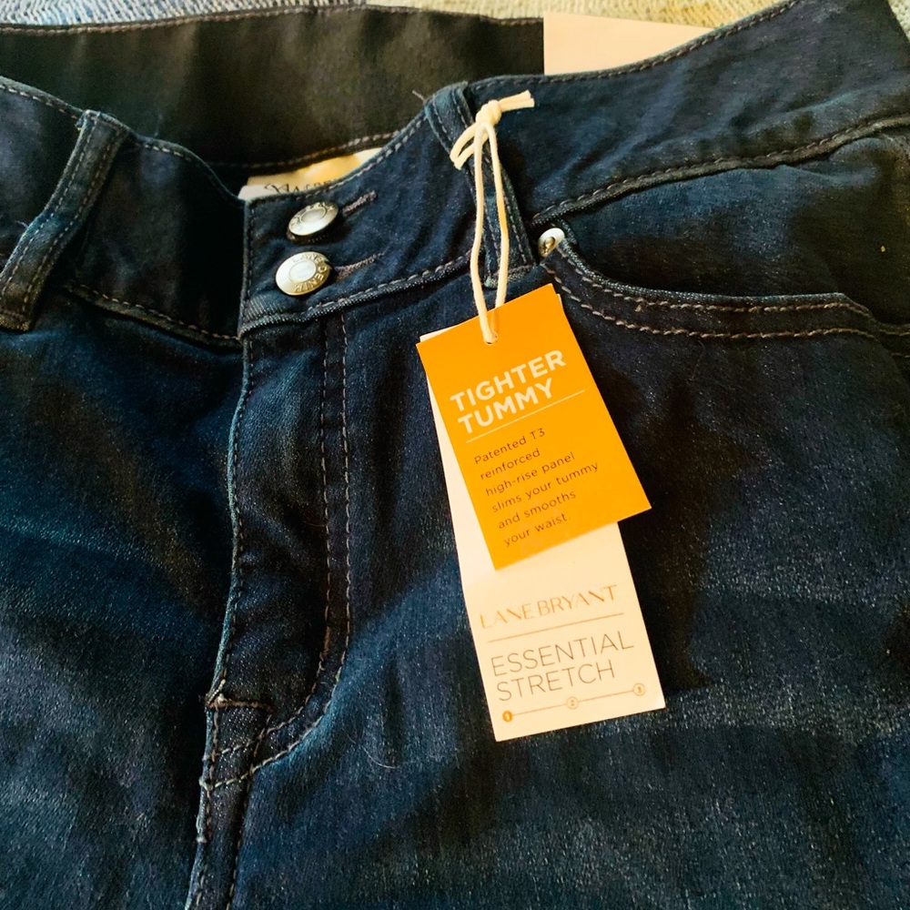 Lane Bryant NWT! Old Style Tighter Tummy essential stretch Straight jeans! 12S